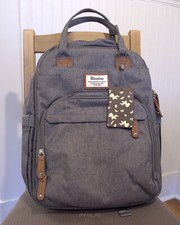 Ruvalino Diaper Bag Grey Gender Neutral Backpack NWT