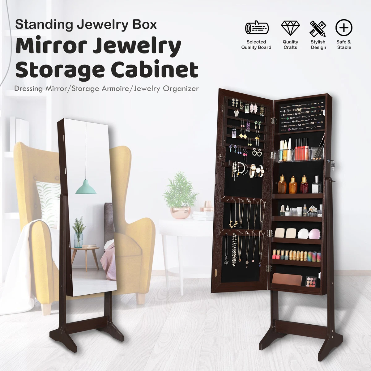 Jewelry Stand Mirror Cabinet | Cabinets Matttroy