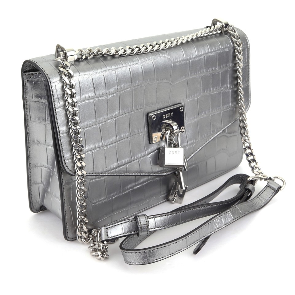 DKNY Elissa Leather Chain Strap Shoulder Bag / Crossbody Purse 248