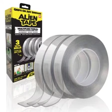 Alien Tape 10 Ft. Multi-Surface Tape Reusable Double-Sided (3-Pack)