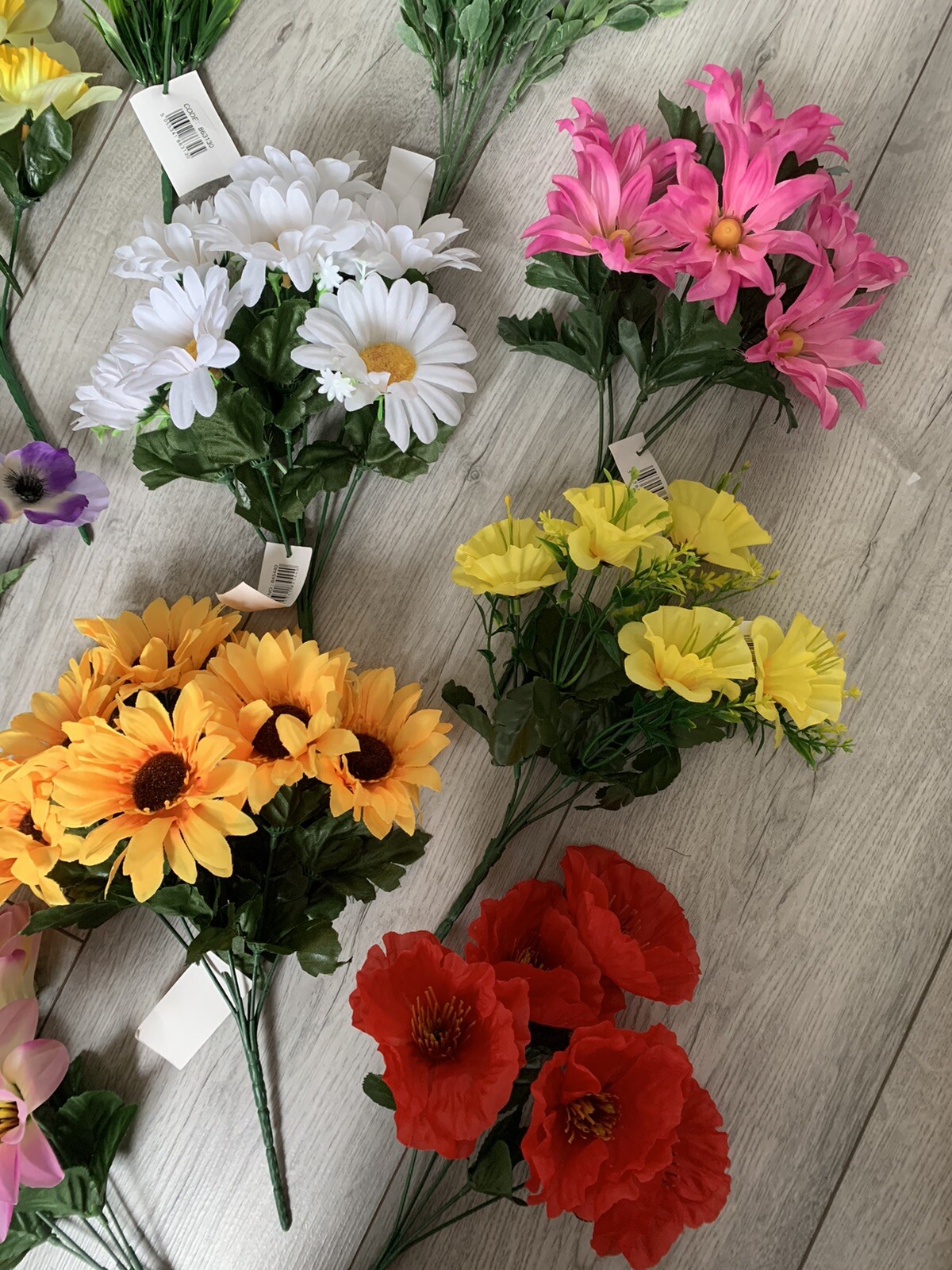 Joblot Spring Flowers Foliage Bushes Artificial Silk Plant Daffodil