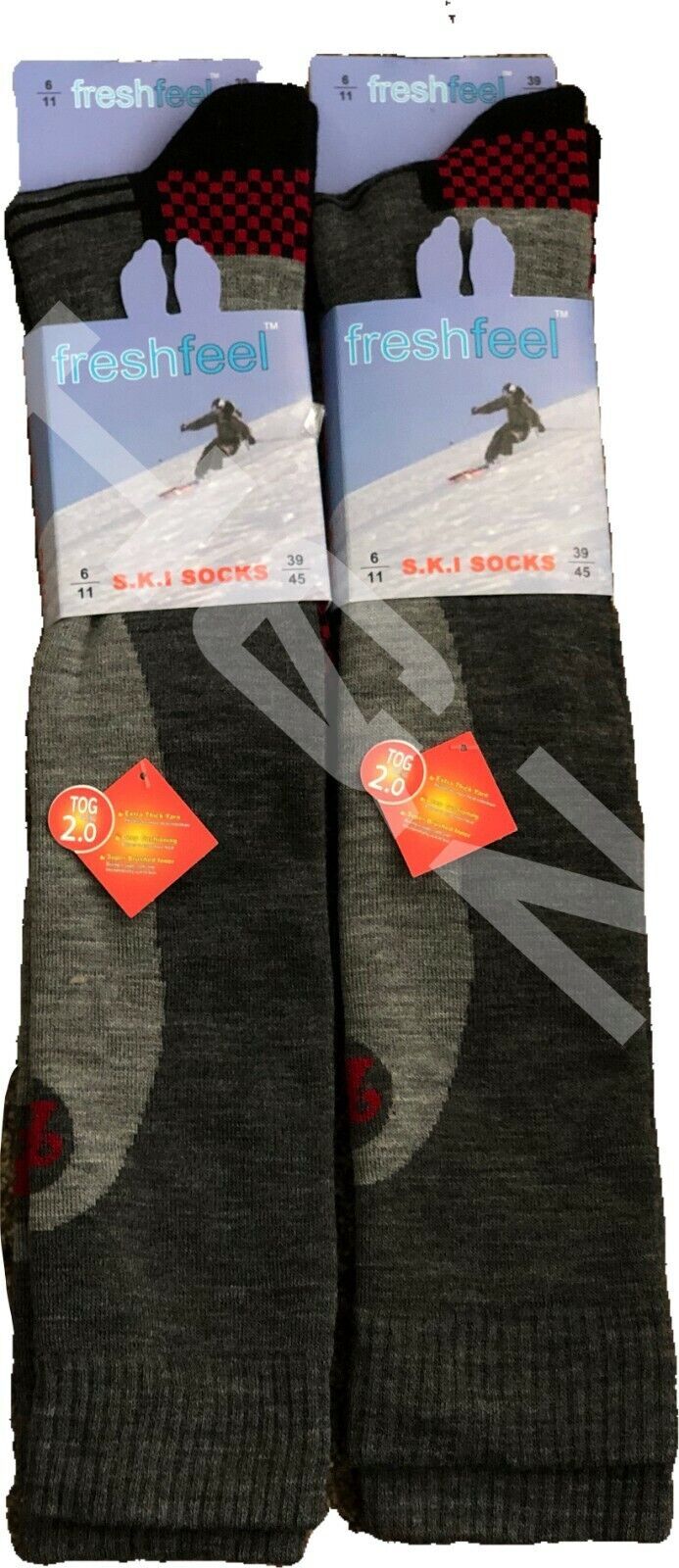 SKI Socks for Men's Soft Thermal Padded Long Winter Hiking Snowboarding