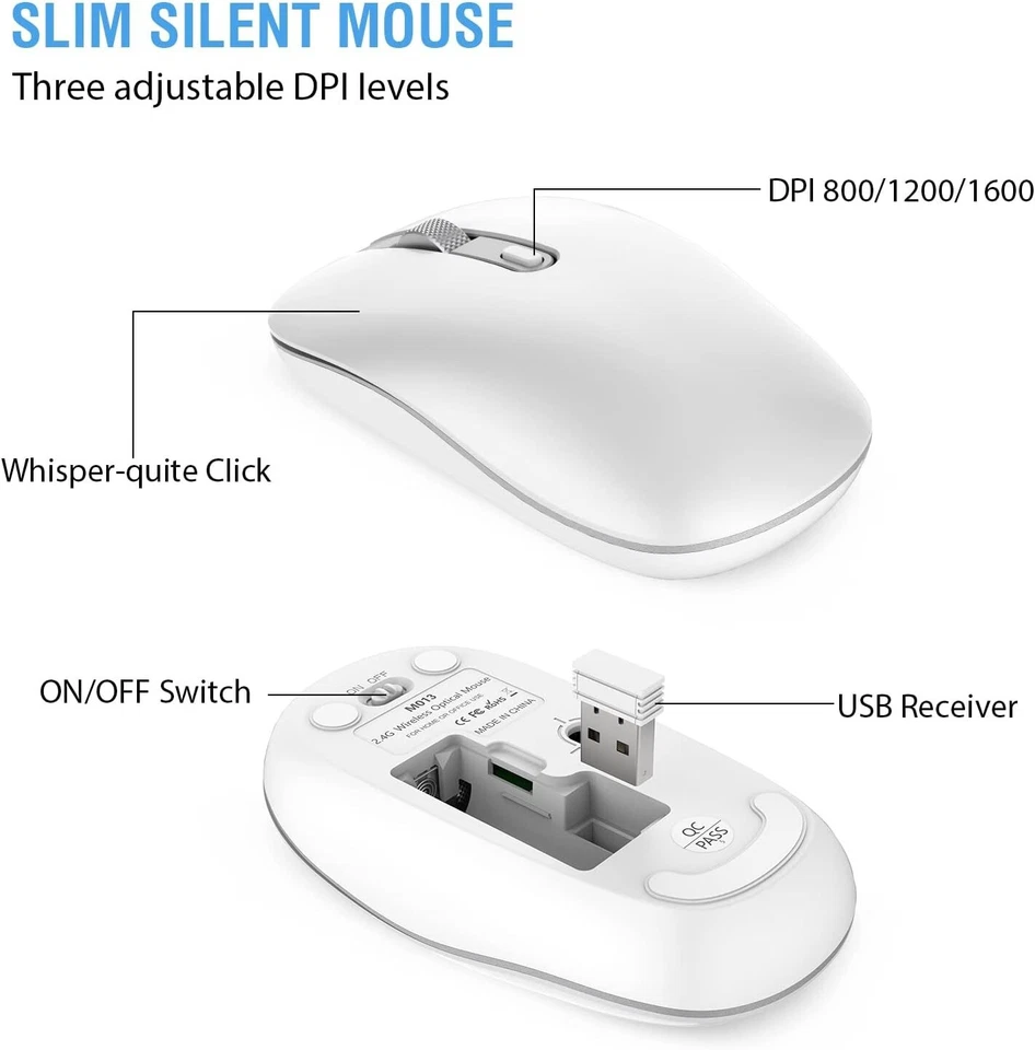 Wireless Keyboard Mouse Combo, cimetech 2.4G Ultra-Thin Keyboard and Mouse Set - Image 4 of 4