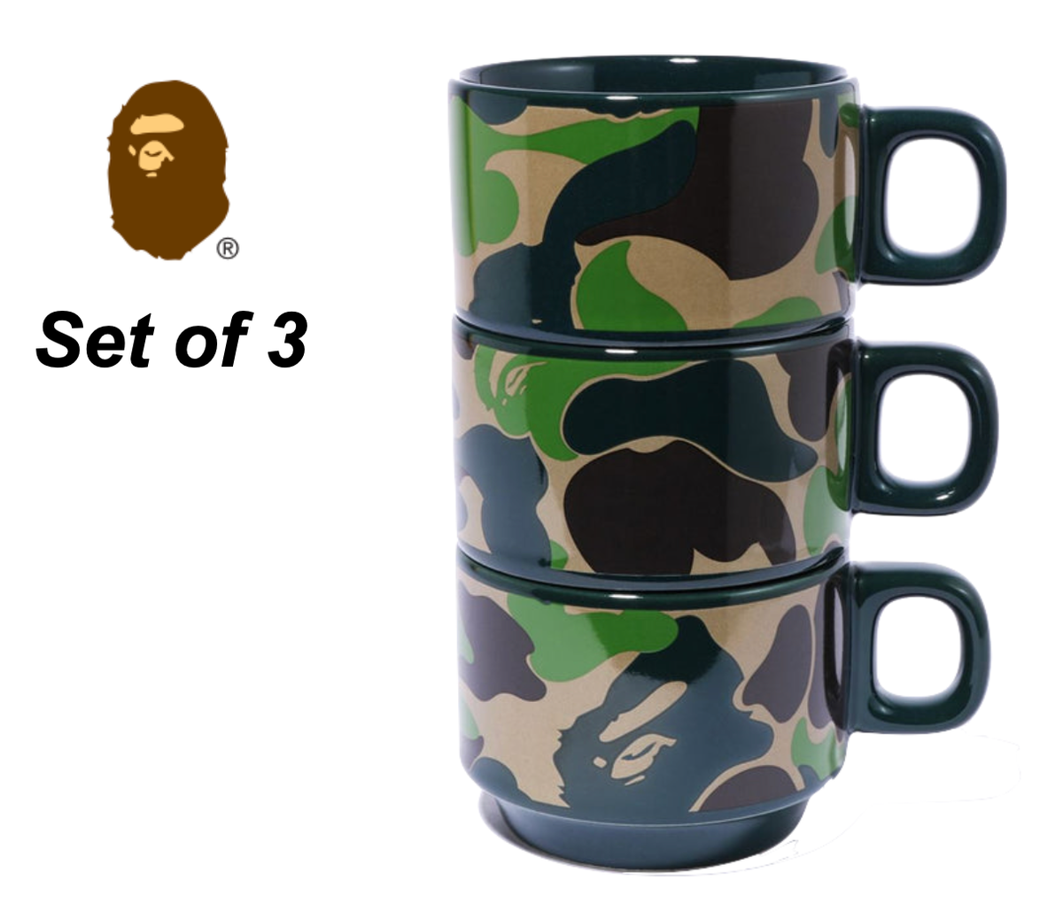 A BATHING APE ABC CAMO STACKING MUGS 3 pcs Set New from Japan | eBay