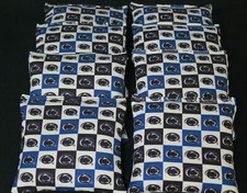 PENN STATE LIONS 8 CORNHOLE BEAN BAGS Blue  White Tailgate Game ACA Regulation