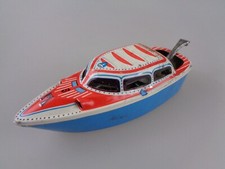 Michael Seidel MS 708 Kerzenboot 12,5cm Blechspielzeug ca. 1960er Jahre (6632)