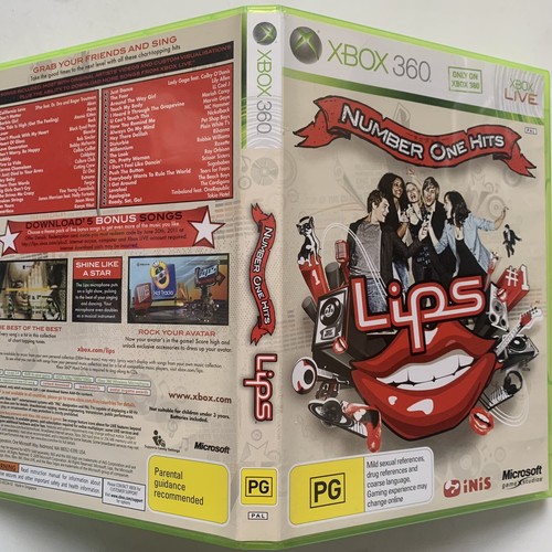 Number One Hits Lips #1 XBOX 360 Microsoft COMPLETE w/ Manual iNiS 2009 PAL - Picture 3 of 5