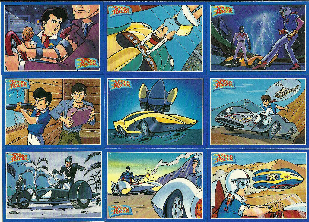 RACER X & SPEED RACER & THE MACH 5 ORIGINAL COMIC COLOR ART 3 ON CARD STOCK