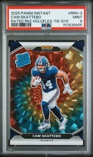 2025 Panini Instant Cam Skattebo Holoflex-Tie-Dye #RRH-3 Giants PSA 9