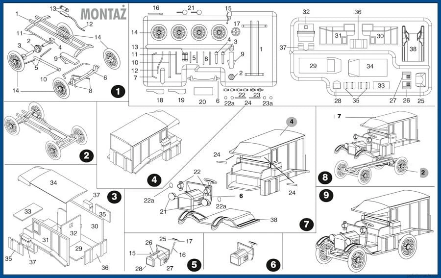 Ford T ambulans M1917 - RPM 72101 skala 1/72 - Immagine 2 di 2