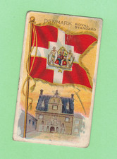 1909-1911 T59 FLAGS OF ALL NATIONS - RECRUIT CIGARS - DENMARK ROYAL STANDARD