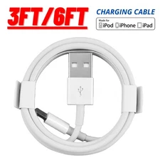 USB Charger Cable Fast Charging Cord 3/6ft For iPhone 14 13 12 11 Pro XS XR 8 7