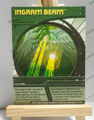 Bakugan Card - Ingram Beam - Green Ability Card - BA629 - 47/48q - 2009