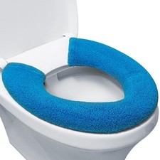 Toilet Seat Cover,Bathroom Soft Thicker Warmer with Snaps Fixed Stretchable W...