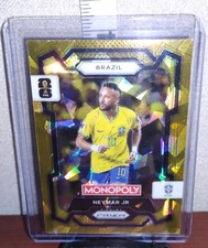 2026 Panini PRIZM Monopoly FIFA World CUP Neymar Jr. GOLD Cracked ICE Brazil #15