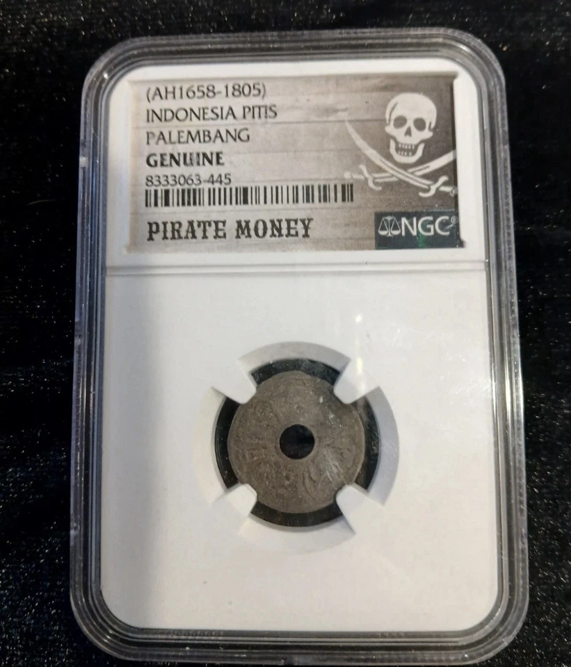 Dinero pirata - Indonesia Pitis Palembang - Moneda genuina certificada NGC 1658-1805 Foto 4 de 4