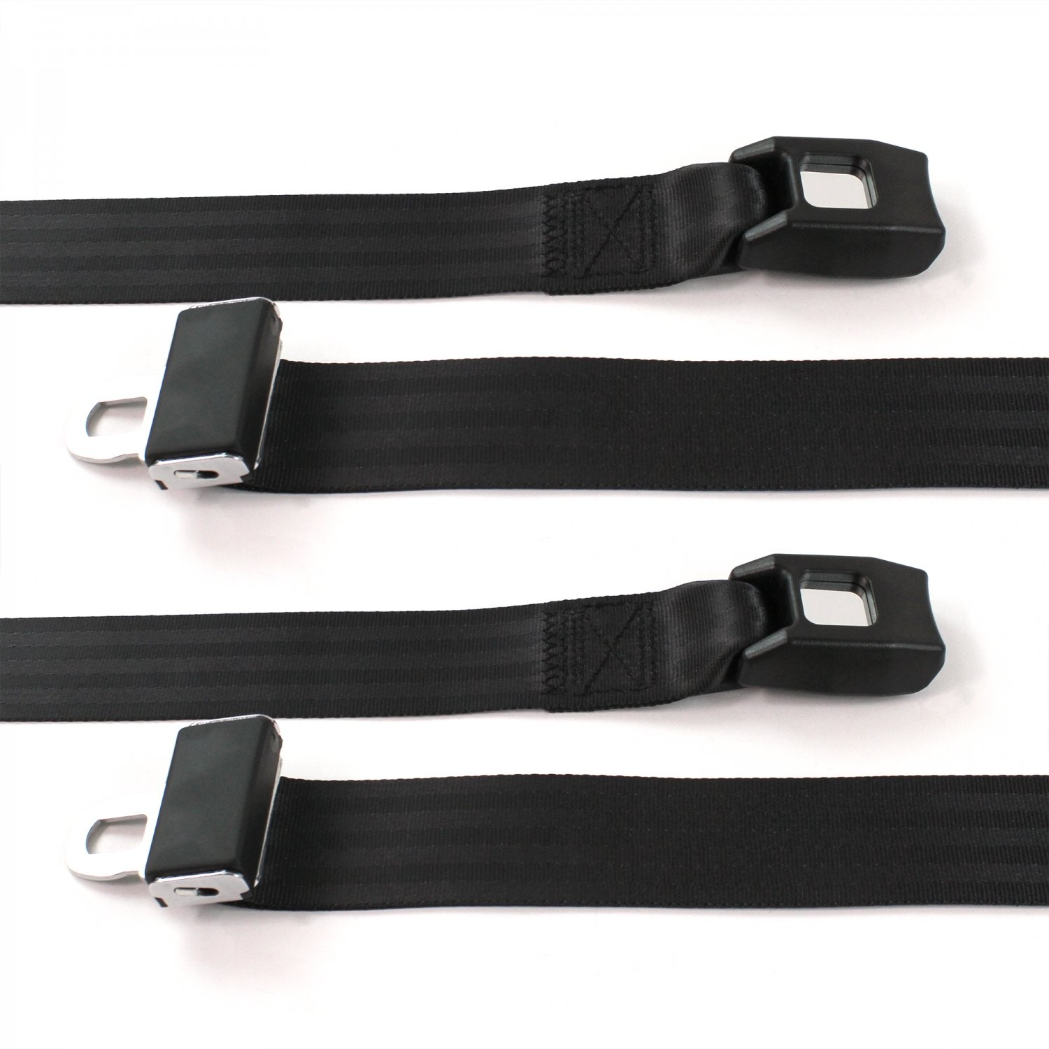 Ford GT40 1964 - 1969 Standard 2pt Black Lap Bucket Seat Belt Kit - 2 Belts rod 