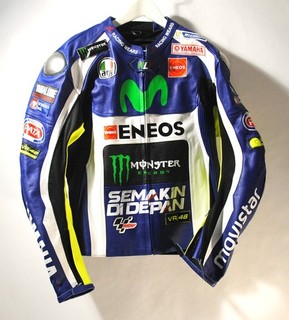 YAMAHA VALENTINO ROSSI Motorradjacke / Blau / Leder / Gr. 54
