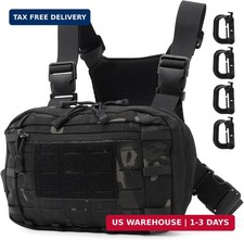 Tactical EDC Chest Bag Utility Molle Chest Rig Pouch with CCW Compartment Adjust