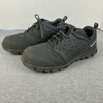 Reebok Sublite Cushion Mens Size 8.5W Gray Composite Toe Work Shoes RB4038