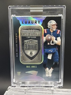 2021 Eminence Mac Jones Luxury Silver Bar #9/10 LUX-MJ Patriots Sealed
