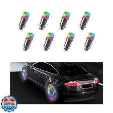 Sylvil 8 PCS LED Tire Valve Stem Cap Lights, Waterproof Motion Tyre Spoke Lig