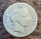 1911 S Barber Dime Silver Circulated United States 10C Coin