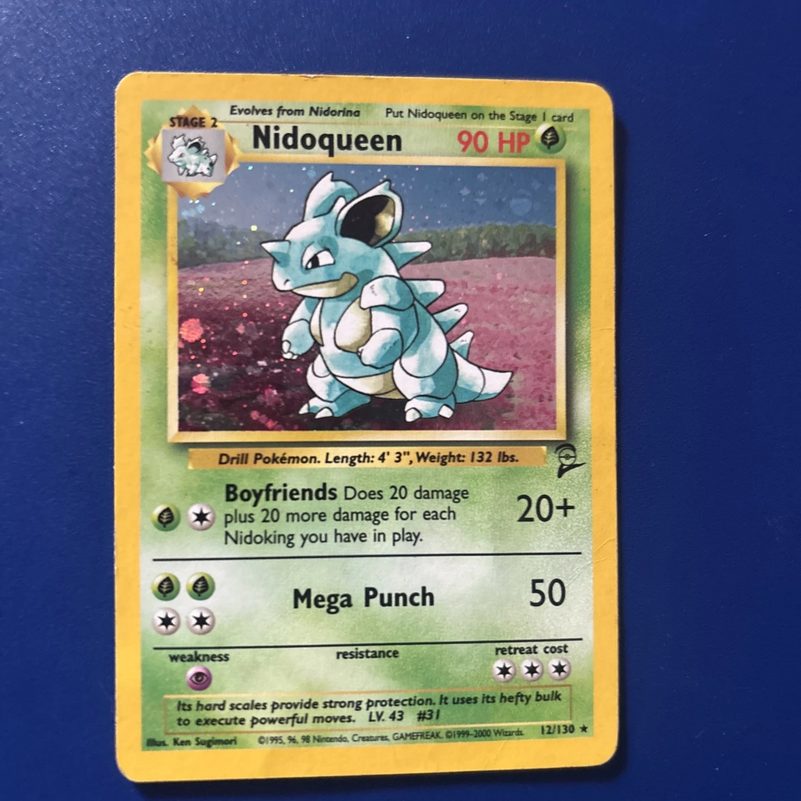 Pokémon TCG Nidoqueen Base Set 2 Holo Unlimited Rare Card 12/130