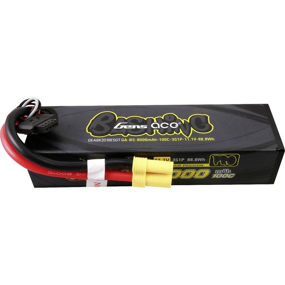 Batterie LiPo 11.1V 8000mAh Gens ace hardcase EC5 à haute autonomie pour radiocommande
