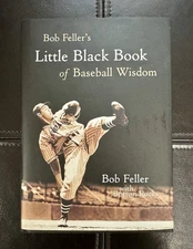 Cleveland Indians MLB Signed Bob Feller “Little Black Book Of Baseball Wisdom”