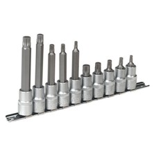 Sealey Ak6215 Spline Socket Bit Set 10Pc 1/2Sq Drive