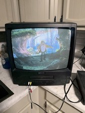 Emerson EWC1901 CRT TV VCR Combo 19" w Remote - Gaming Vintage Color 2001
