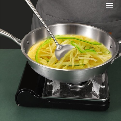 Cucchiaio zuppa skimmer mestolo finitura argento lavabile in lavastoviglie elega - Foto 5 di 21