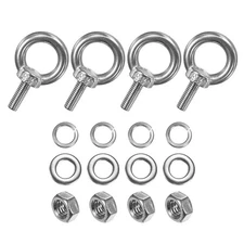 4-Sets Stainless Eyebolt M5x14mm Shoulder Lifting Eye Bolt with Nuts Washers