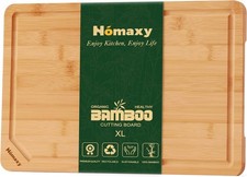 Homaxy Extra Large Organic Bamboo Cutting Boards for Kitchen, 18"x12" Wooden ...
