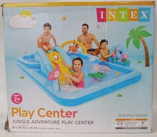 Intex (96" x 78" x 28) Inflatable Jungle Adventure Play Center Spray Kiddie Pool