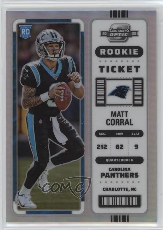 2022 Panini Contenders Optic Ticket Silver Prizm Matt Corral #87 Rookie RC fm0