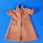 Vintage Fashion Doll Barbie Clone Swing Coat 1960s Brown Corduroy Handmade