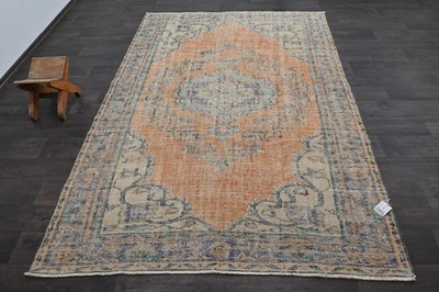 Oushak Türkisch Vintage Teppich 6x8 Kelim Rug Anatolisch Handarbeit Boho Deko...