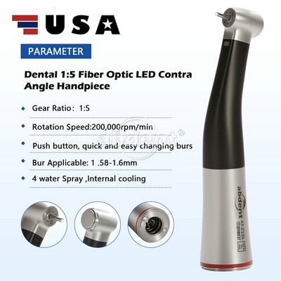 Fibra abdent 1:5 Contra Ángulo de Mano con LED 1:5 Increasing Contra Angle