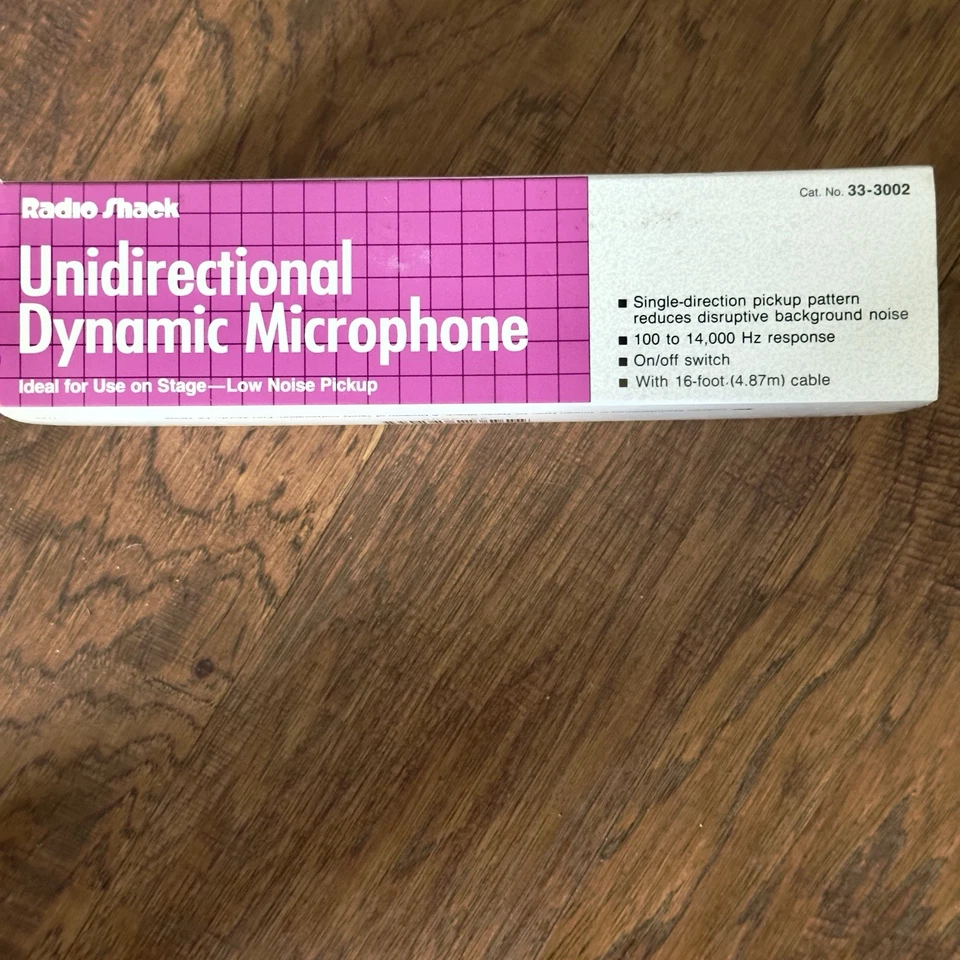 NIB Microphone Radio Shack Pro-302 Unidirectional Dynamic Cat. No.33-3002 VTG - Image 3 of 4