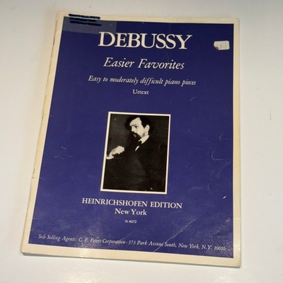 Debussy Easier Favorites Piano Solo Heinrichshofen Edition Urtext Vintage Sheet