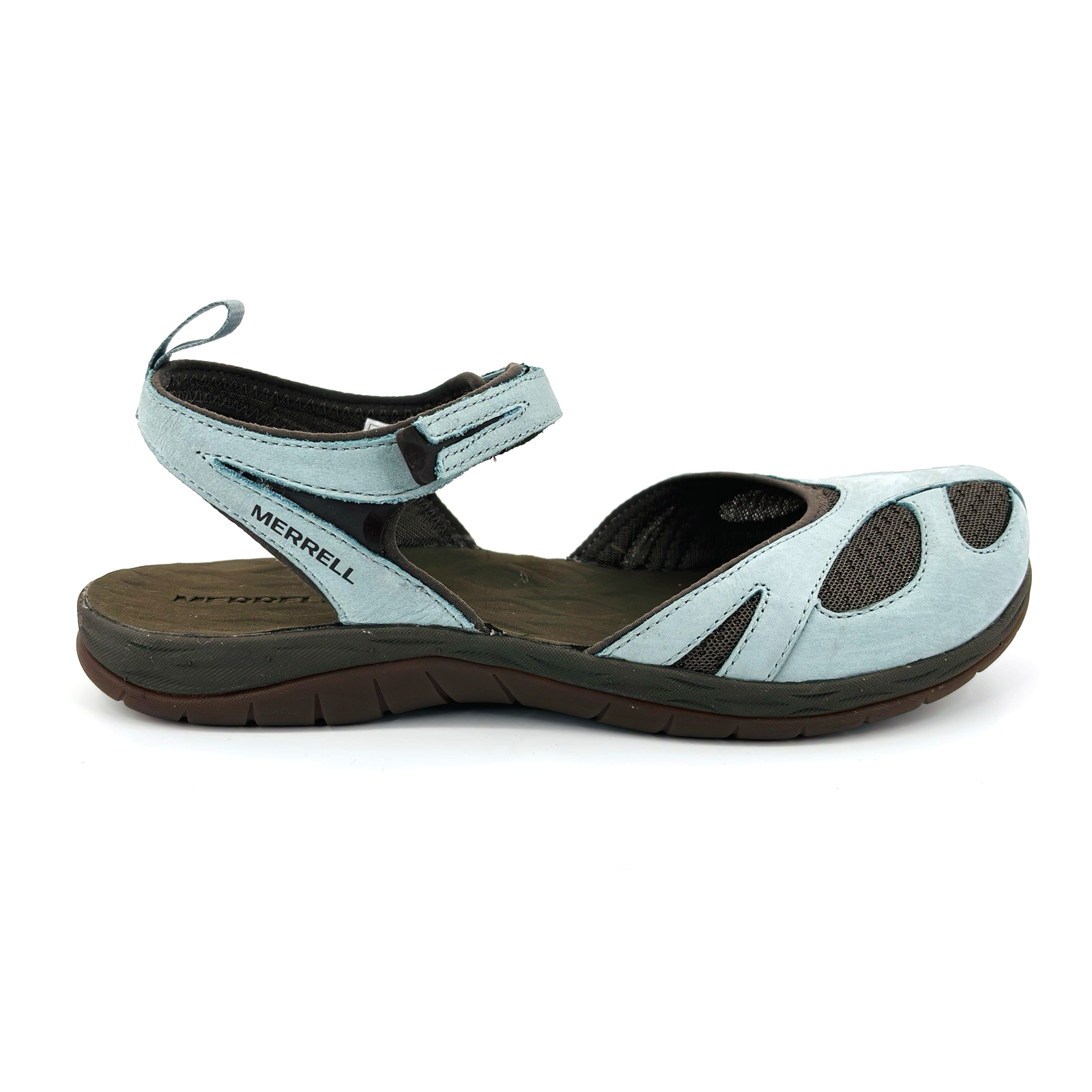 Sandali donna 11 Merrell Siren Wrap Q2 blu surf pelle punta chiusa outdoor