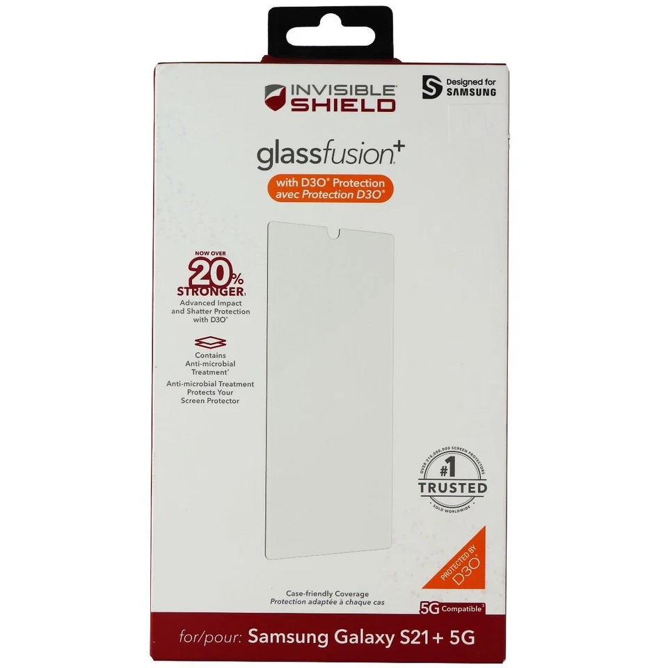 ZAGG InvisibleShield GlassFusion+ Protecteur d'Écran Pour Samsung Galaxy S21+ 5G - Photo 1/1