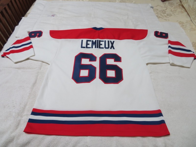 Vintage BAUER Mario Lemieux Hall of Fame Canada G/L Men's Hockey Jersey 1990's