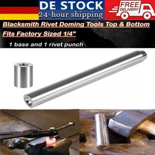 Blacksmith Rivet Doming Punch Bucking Tools Set 1/4" Shaft 1/2" Head 5/16" Dome