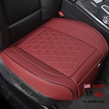 Luxury Faux Leather Car Seat Cover Front Bottom Seat Front Single Burgundy