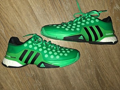 RARE adidas Barricade Boost 2015 Men's Tennis Sneakers Green/Black/White TENNIS 