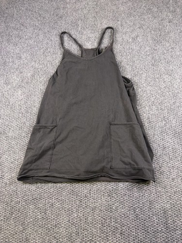 Free People Movement Dress Womens M Gray Hot Shot Mini Overalls Casual Baggy