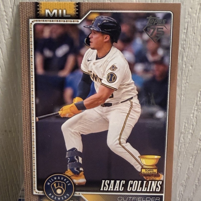 Topps 2026 Series 1 Isaac Collins Milwaukee Brewers #202 Gold Serial #/2026